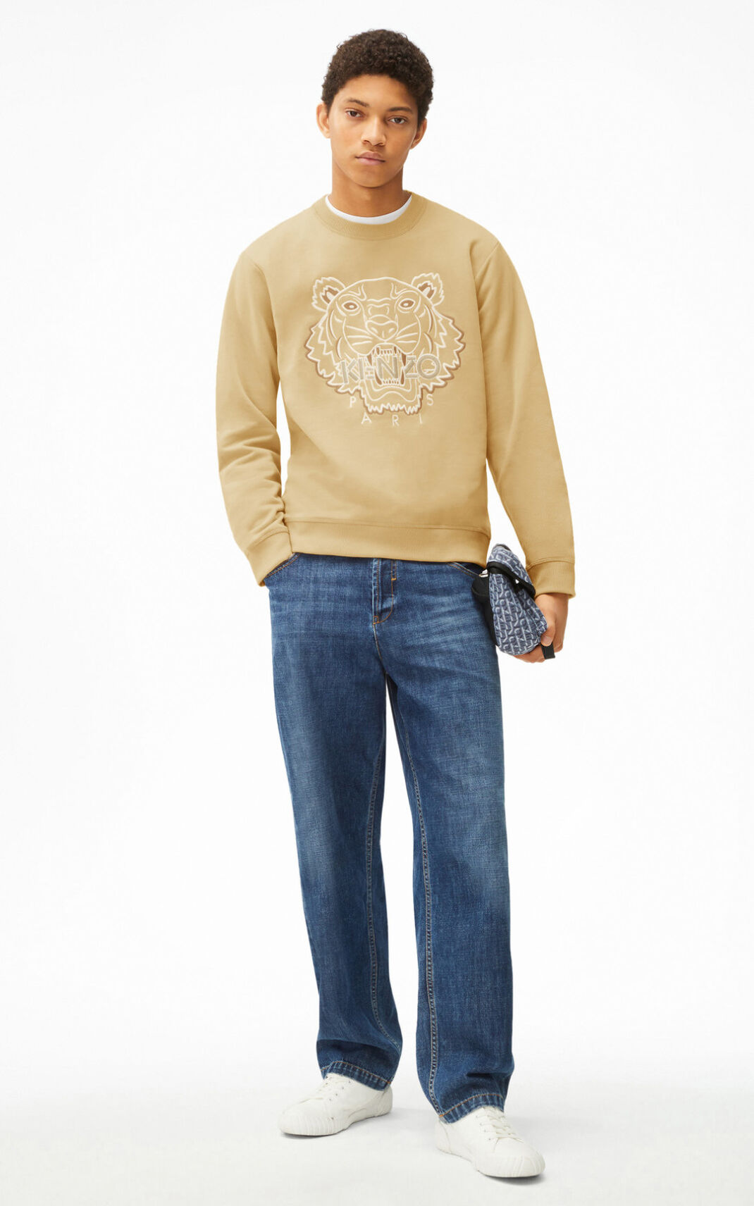 Kenzo Tiger Sweatshirt Herre - MørkeBeige DK-244509